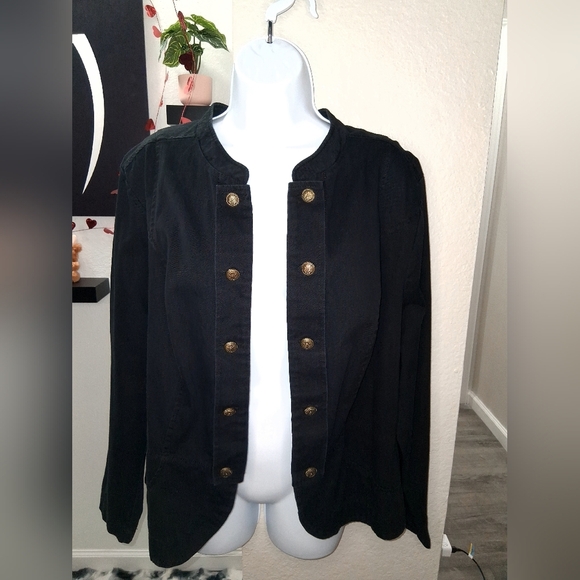 Torrid Black Women's Blazer with Gold Buttons - Picture 2 of 14